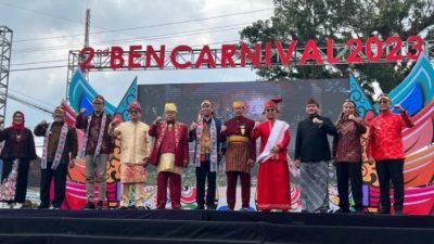 Pimpin Duta Seni Budaya Berau dalam BEN Carnaval 2023 di Kota Blitar, Gamalis berharap jadi ajang promosi pariwisata Berau.